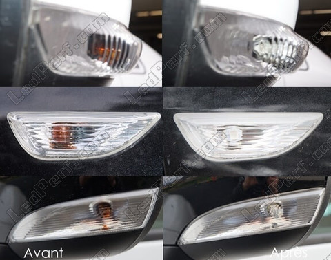 Side-mounted indicators LED for Citroen Berlingo III before and after