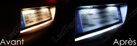 licence plate LED for Citroen C5 Aircross before and after