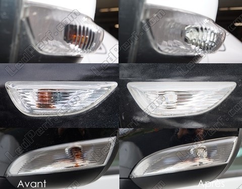 Side-mounted indicators LED for Fiat Freemont before and after
