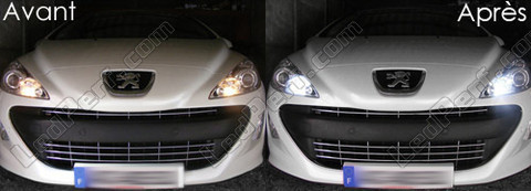 LED sidelight bulbs - Daytime running lights - Peugeot 308 Rcz