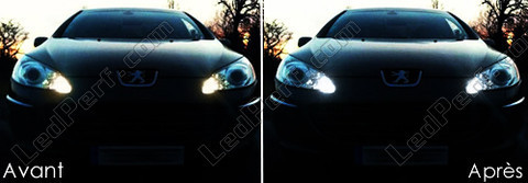 xenon white sidelight bulbs LED for Peugeot 407