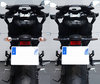 Before and after comparison following a switch to Sequential LED Indicators for Aprilia Dorsoduro 900