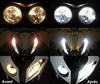 xenon white sidelight bulbs LED for Aprilia RS 250 before and after