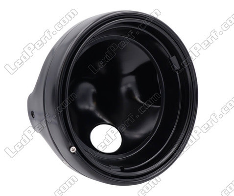 round satin black headlight for adaptation on a Full LED look on BMW Motorrad R 1100 R