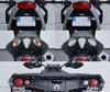 Rear indicators LED for Gilera Nexus 250 before and after