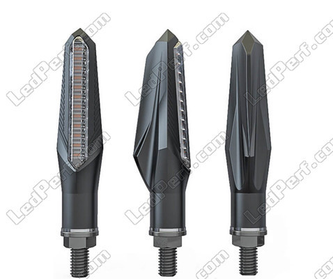 Sequential LED indicators for Harley-Davidson Road Glide Ultra 1690 - 1745 from different viewing angles.