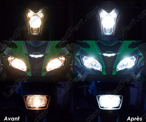 LED dipped beam and main-beam headlights LED for Kawasaki Zephyr 750