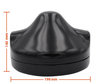Black round headlight for 7 inch full LED optics of Moto-Guzzi Bellagio 940 Dimensions