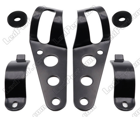 Set of Attachment brackets for black round Moto-Guzzi Bellagio 940 headlights