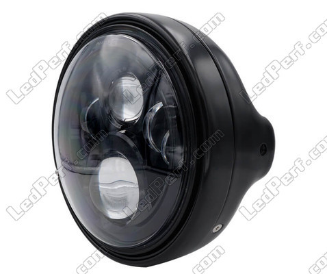 Example of headlight and black LED optic for Triumph Street Twin 900