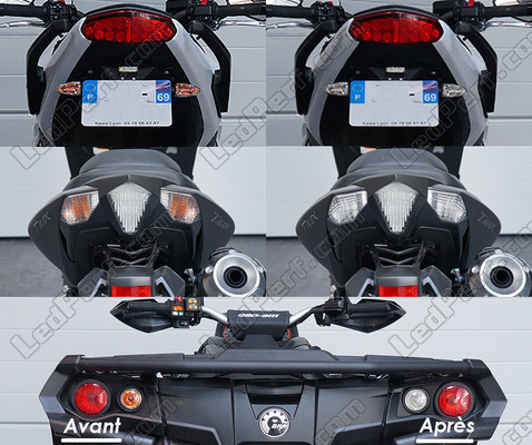 Rear indicators LED for Yamaha X-Max 125 (2018 - 2022) before and after