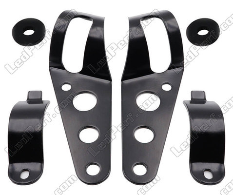 Set of Attachment brackets for black round Yamaha XJR 1300 (MK2) headlights