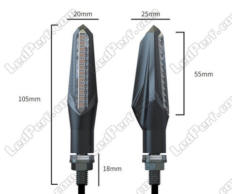 All Dimensions of Sequential LED indicators for Yamaha XVS 1300 Midnight Star