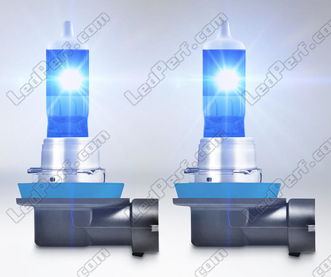 White light of H11 Osram Cool Blue Boost 5000K Xenon effect bulbs - 62211CBB-HCB