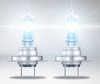 Lighting of a pair of H7 Osram Night Breaker Laser bulbs + 150%