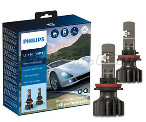 H11 LED Bulbs Kit PHILIPS Ultinon Pro9100 +350% 5800K - LUM11362U91X2