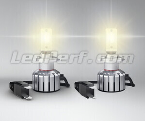 Warm white 2700K lighting of the H18 Osram LEDriving® HL Vintage LED Bulbs - 64210DWVNT-2MB