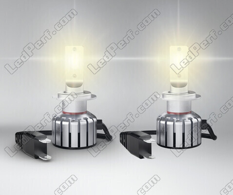 Warm white 2700K lighting of the H18 Osram LEDriving® HL Vintage LED Bulbs - 64210DWVNT-2MB