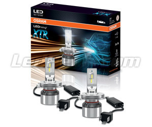 Packaging and 2 LED bulbs H4 Osram LEDriving® XTR 6000K - 64193DWXTR