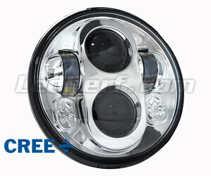 Chrome Full LED Motorcycle Optics for Round Headlight 7 Inch - Type 2