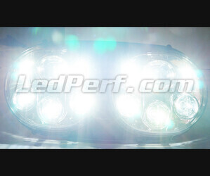 Full LED Optics for Harley Davidson Road Glide Motorcycle (1998-2014) - Black finish Pure White lighting