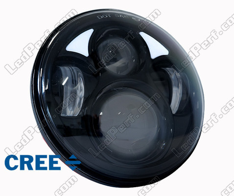 Black Full LED Motorcycle Optics for Round Headlight 5.75 Inch - Type 3