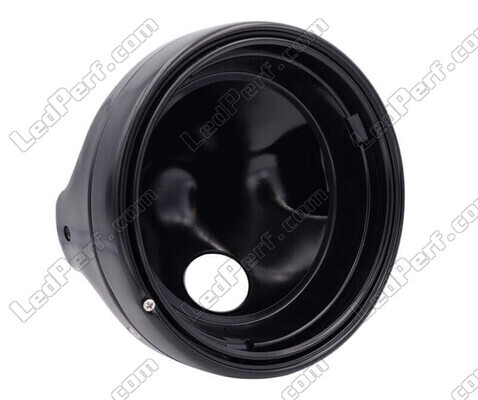 Satin black motorcycle round housing headlight for 7 inch full LED optics
