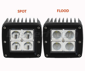 Additional LED Light CREE Square 16W for Motorcycle - Scooter - ATV Spotlight VS Floodlight