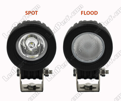 Additional LED Light CREE Round 10W for Motorcycle - Scooter - ATV Spotlight VS Floodlight