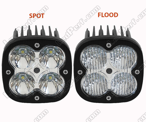 Additional LED Light CREE Square 40W for Motorcycle - Scooter - ATV Spotlight VS Floodlight