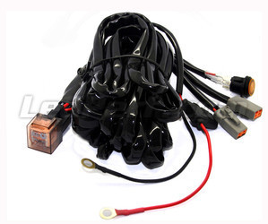 Power wire harness with relay for LED Bar and LED Work Lights - 2 DT connectors - Fixed switch