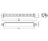 Schematic of the Dimensions for the Osram LEDriving® LIGHTBAR FX500-CB LED bar