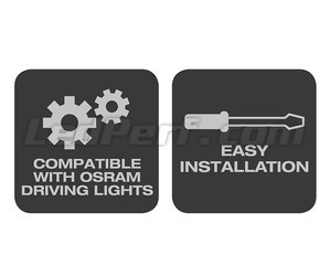 Osram LEDriving® LICENSE PLATE BRACKET AX bracket, simple installation and compatible with all Osram lights from the LEDriving range.