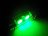 green 31mm Ceiling Light festoon LED, Trunk, glove box, licence plate  - C3W