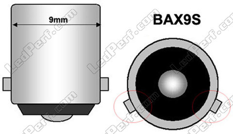 BAX9S H6W Xtrem LED bulb xenon effect red