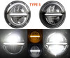 Type 5 LED headlight for Honda Rebel 125 - Round motorcycle optics approved