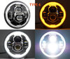 Type 6 LED headlight for Kawasaki VN 900 Custom - Round motorcycle optics approved