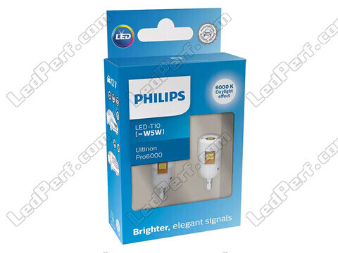 2x LED bulbs Philips W5W Ultinon PRO6000 - 12V - White 6000K - 11961CU60X2