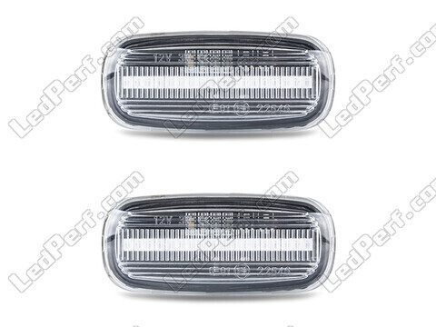 Front view of the sequential LED turn signals for Audi A2 - Transparent Color