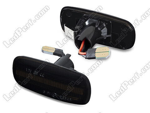 Side view of the dynamic LED side indicators for Audi A2 - Smoked Black Version