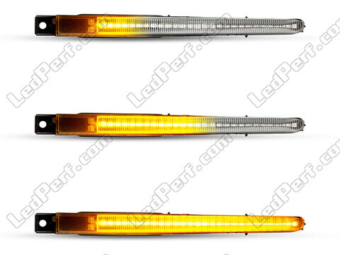 Lighting of the transparent sequential LED turn signals for BMW Serie 5 (F10 F11)
