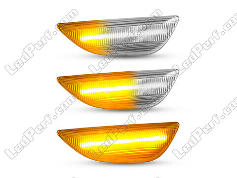 Lighting of the transparent sequential LED turn signals for Chevrolet Trax