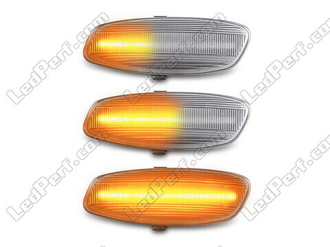 Lighting of the transparent sequential LED turn signals for Citroen C4 Picasso