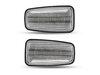 Front view of the sequential LED turn signals for Citroen Saxo - Transparent Color
