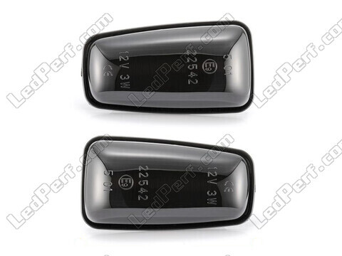 Front view of the dynamic LED side indicators for Citroen ZX - Smoked Black Color