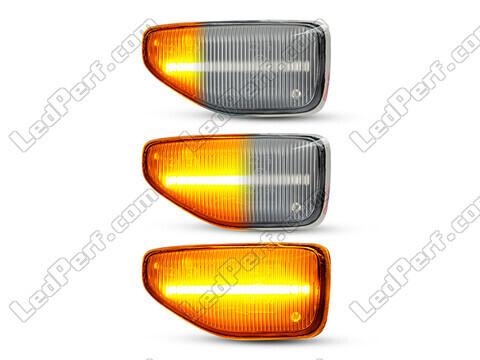 Lighting of the transparent sequential LED turn signals for Dacia Logan 2