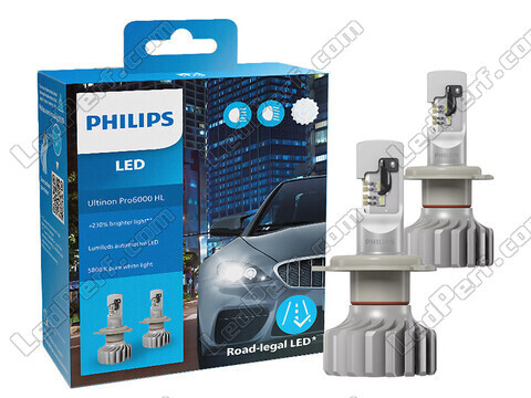 Philips LED bulbs packaging for Fiat 500X - Ultinon PRO6000 approved