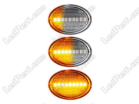Lighting of the transparent sequential LED turn signals for Ford Ka II
