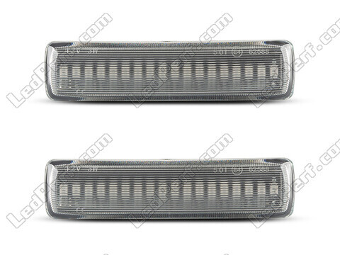 Front view of the sequential LED turn signals for Land Rover Discovery III - Transparent Color