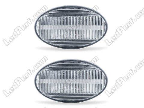 Front view of the sequential LED turn signals for Mercedes A-Class (W168) - Transparent Color